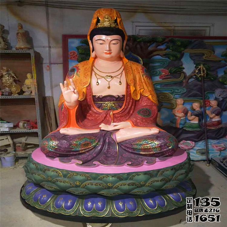 玻璃鋼彩繪寺廟大型景觀菩薩觀音雕塑 玻璃鋼彩繪寺廟大型景觀菩薩觀音雕塑