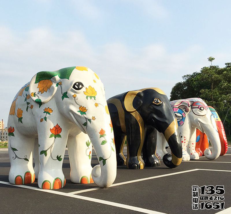 公園景區(qū)玻璃鋼彩繪戶外大型大象雕塑 公園景區(qū)玻璃鋼彩繪戶外大型大象雕塑